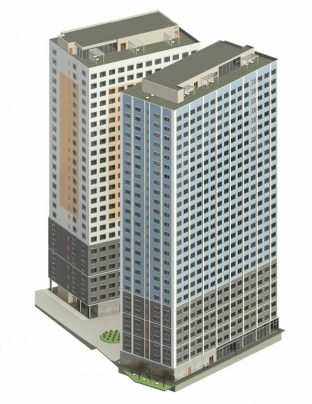 Rendering of the two proposed apartment towers near Wellington Road and High Street in London, Ontario